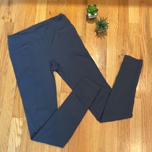 Athleta Leggings Pants Pockets Small Tall Gray